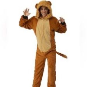 Rubie’s Adult Comfy Wear One-Piece Hooded Lion 🦁 Costume Jumpsuit Size L-XL